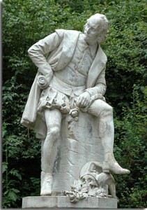 The statue of Shakespeare in Weimar, Germany