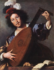 Lute player by Bernardo Strozzi, 1635 
