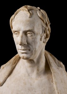 A plaster model for a bust of Wordsworth, at the Ashmolean Museum, Oxford