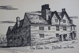 The Falcon Inn, Bidford, from a postcard