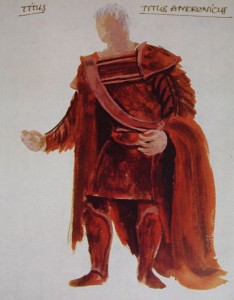 Desmond Heeley's design for Laurence Olivier as Titus