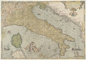 Map of Italy dated 1579