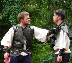 Kiel O'Shea as Macduff and David Bevan as Malcolm in TitanRep's production