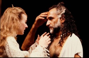 Niamh Cusack as Desdemona, Ben Kingsley as Othello, RSC 1985