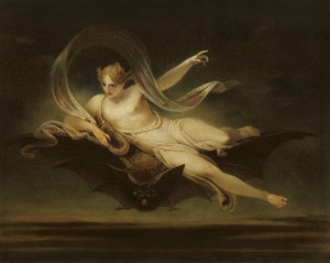 Henry Singleton.  Ariel on a bat's back 1819, Tate Britain.   N01027