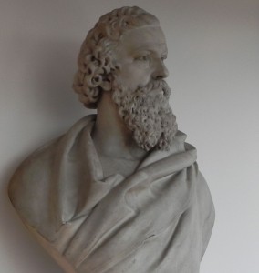 The bust of George Dawson that stands in the Library of Birmingham