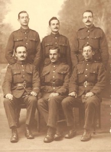 George Harriss, front row centre, taken while on service in France