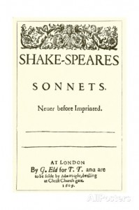 The 1609 Sonnets title page