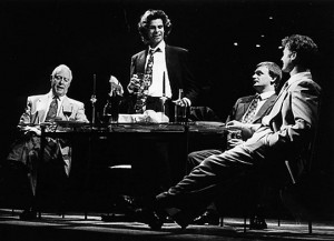 Antonio, Gratiano, Lorenzo and Bassanio in the 1993 RSC production of The Merchant of Venice