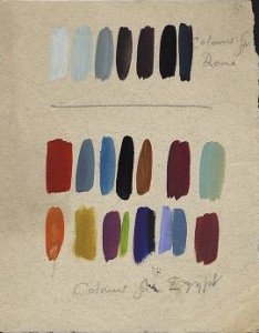 Colour palette for Antony and Cleopatra, 1953