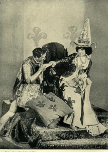 Frank and Constance Benson as Henry V and the Princess of France in the wooing scene from Henry V