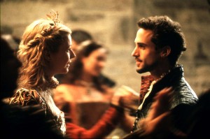 A still from the film Shakespeare In Love, with Gwyneth Paltrow and Joseph Fiennes