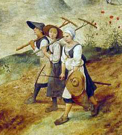 A detail from Breughel's The Hay Harvest