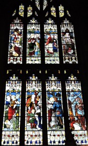 The Seven Ages of Man window in Holy Trinity