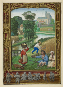 August from a book of hours