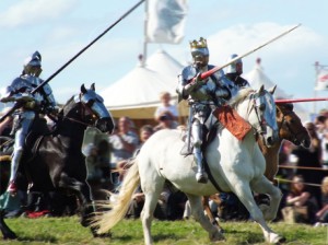The 2013 re-enactment of the cavalry charge at Bosworth