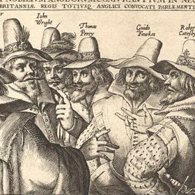 An engraving of the Gunpowder plotters