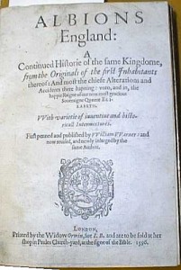 Albion's England, printed by the Widow Orwin 1596