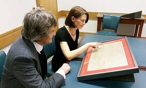 Melvyn Bragg coming face to face with Magna Carta at the British Library