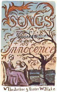 The title page of Songs of Innocence, 1789