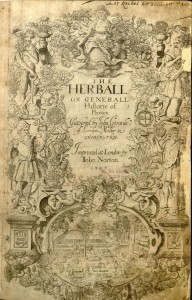 The title page of Gerarde's Herball, 1597