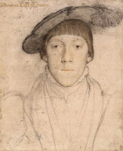 Holbein's sketch of Henry Howard, Earl of Surrey