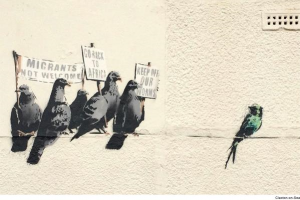 Banksy's 2014 take on immigration