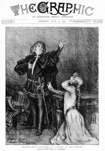 The Graphic,  June 17 1899. Bernhardt as Hamlet with Marthe Mellot as Ophelia