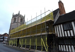 The Guild Hall undergoing conservation