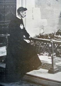 My grandfather at Shakespeare's grave, April 1920