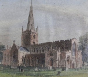 A nineteenth century engraving of Holy Trinity Church