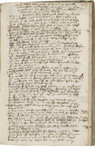 A page of Henry Oxinden's Miscellany, from the Folger Shakespeare Library