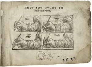 How you ought to hold your pen, a guide from 1602