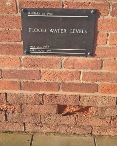 Flood water levels in Stratford-upon-Avon