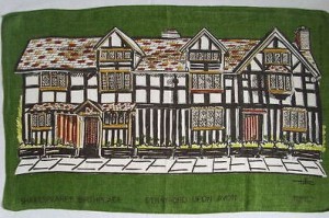 Tibor Reich tea towel of the Birthplace