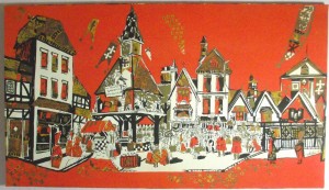 Panel designed by Tibor Reich for the bicentenary of Garrick's Jubilee, 1969