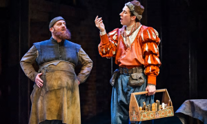 The Shoemaker's Holiday, Swan Theatre 2014-5, RSC. Photo by Tristam Kenton. David Troughton as Eyre and Josh O'Connor as Lacy