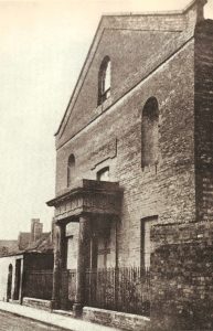 The 1827 theatre in Chapel Lane, around 1860