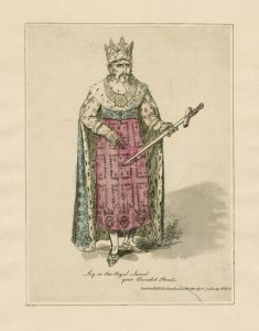 Edmund Kean as Richard II. Francis Raymond played Aumerle. Image from Folger Shakespeare Library