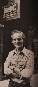 Howard Davies outside The Warehouse, 1978