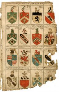 One of the newly-discovered documents showing Shakespeare's Coat of Arms